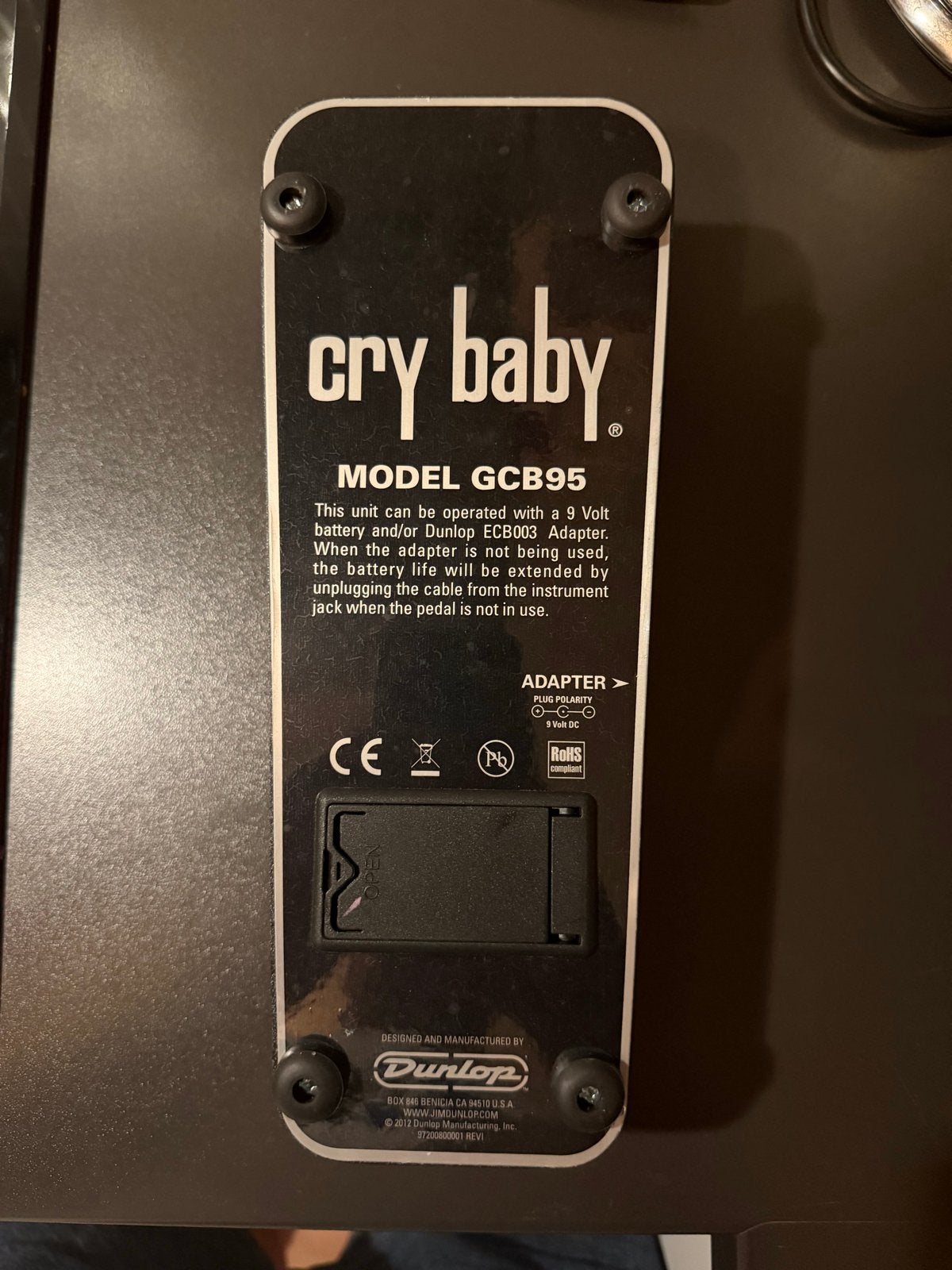 Dunlop Cry Baby WahWah Pedaal GCB95, Ophalen of Verzenden, Gebruikt, Wah Wah