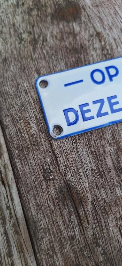 Antiek emaille tekstbordje uit de bus of tram, nr.2 🚍🚊, Antiek en Kunst, Antiek | Emaille, Ophalen of Verzenden