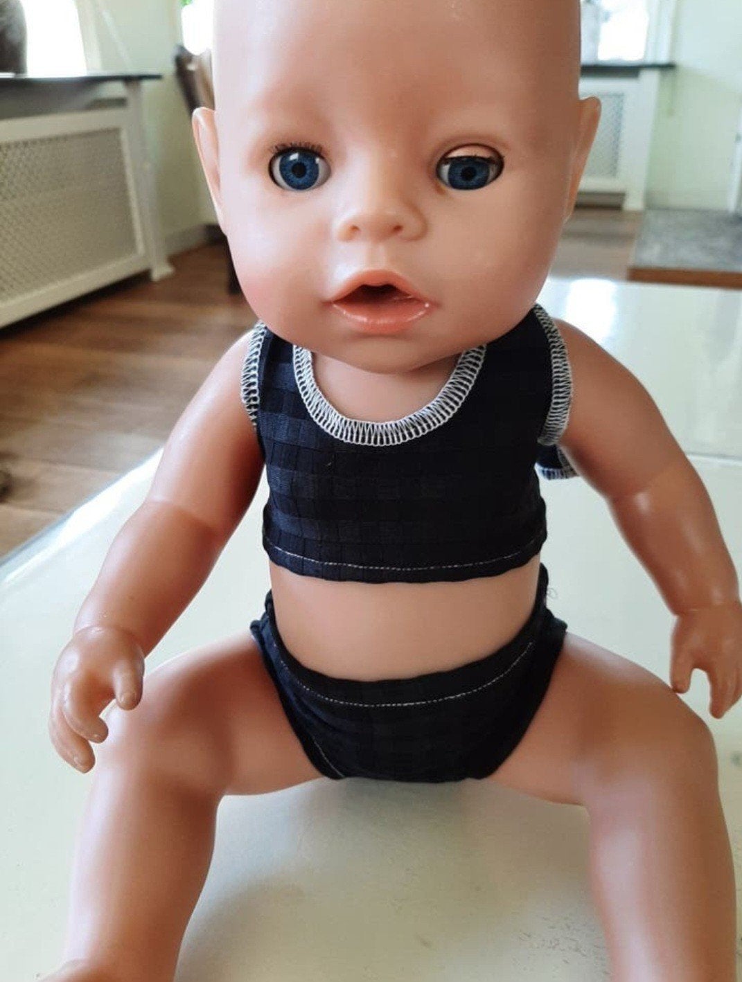 Leuke zwarte bikini baby born pop 43cm, Kinderen en Baby's, Speelgoed | Poppen, Ophalen of Verzenden, Nieuw, Babypop