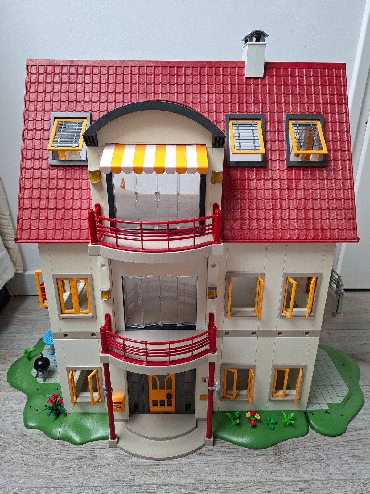Playmobil moderne villa 4279 + 7387 + toebehoren, Kinderen en Baby's, Ophalen, Gebruikt