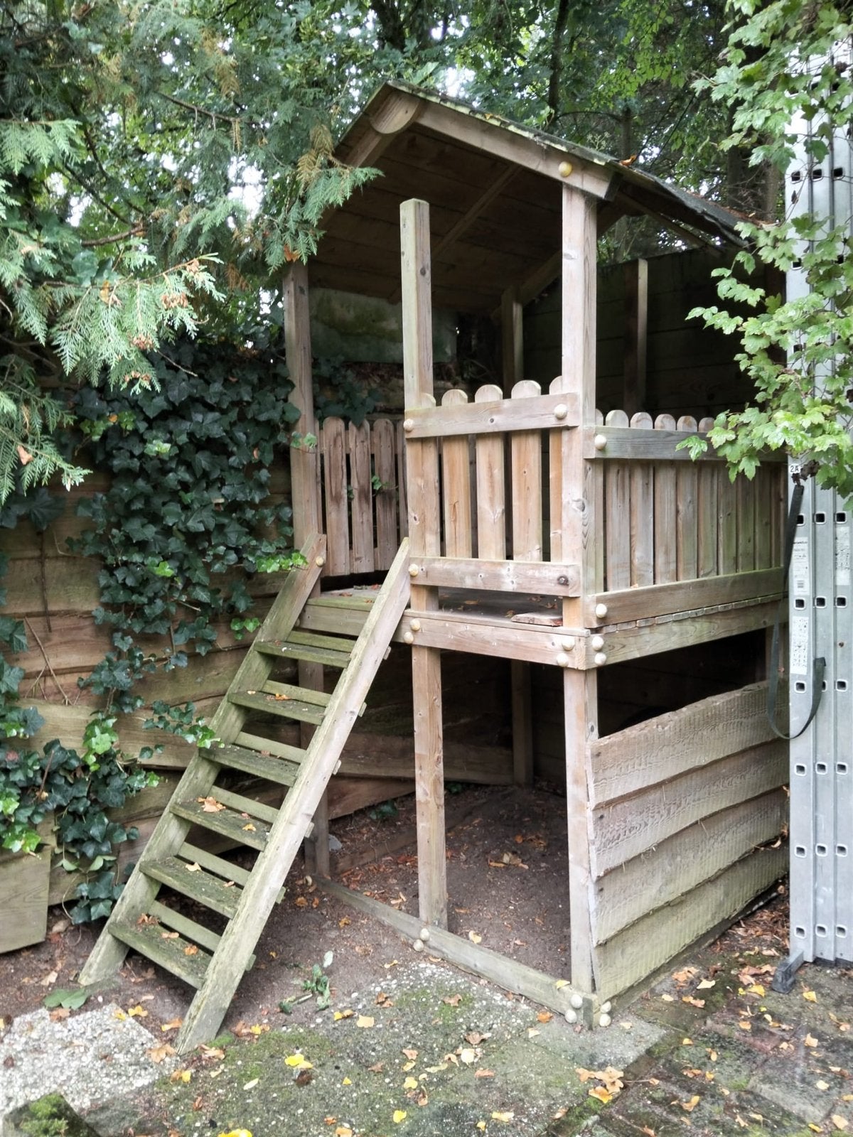 Houten speelhuisje met trap voor kinderen, Ophalen, Gebruikt, Overige typen, Aanbouwonderdeel