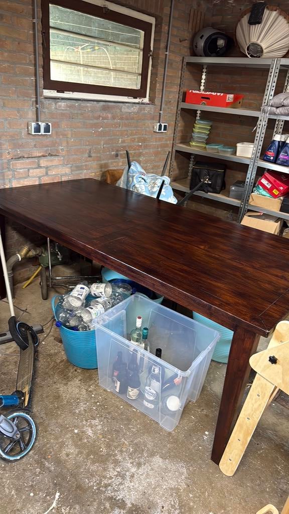 Grote tafel garage, Ophalen, Gebruikt, 200 cm of meer, 50 tot 100 cm