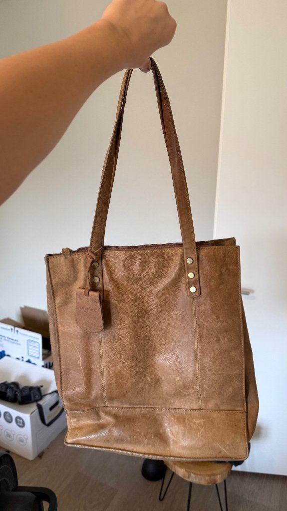 Burkely tas, Ophalen, Zo goed als nieuw, Bruin, Handtas