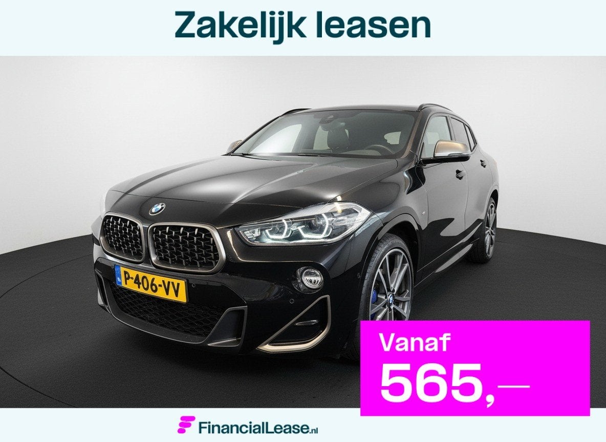 BMW X2 M35i 306PK xDRIVE M-SPORT LEDER/NAVI/HEAD-UP/PANORAMA, X2, Gebruikt, Zwart, 4 cilinders