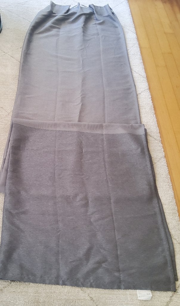 Gordijnen Ikea(Marjun) verduisterend. grijs .3 st.145x300 cm, Huis en Inrichting, IKEA, Ophalen of Verzenden, Grijs