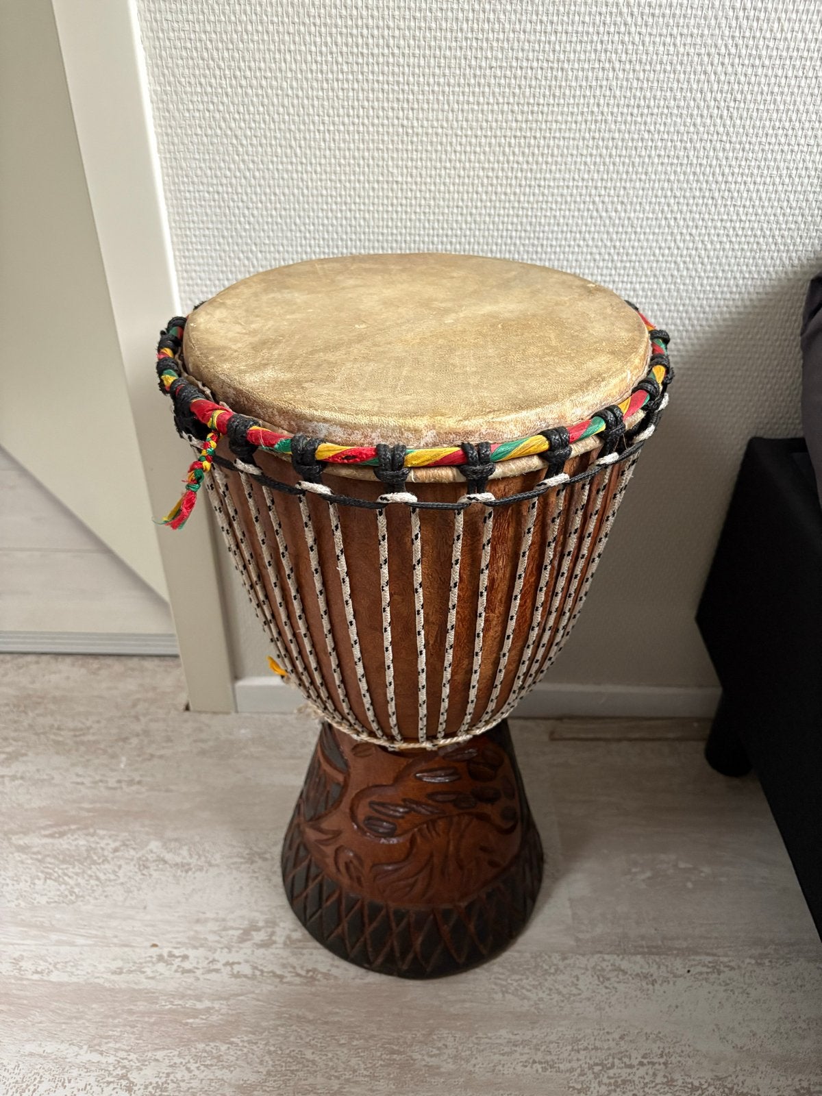 Mooie Djembe met draagtas, Ophalen of Verzenden, Zo goed als nieuw, Trommel