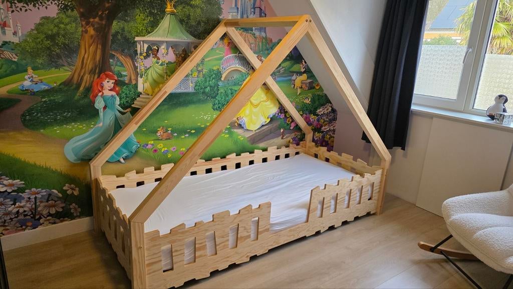 Boomhut bed incl. lattenbodem 200x90 (zonder matras), Kinderen en Baby's, Kinderkamer | Bedden, Ophalen, 85 tot 100 cm, Zo goed als nieuw