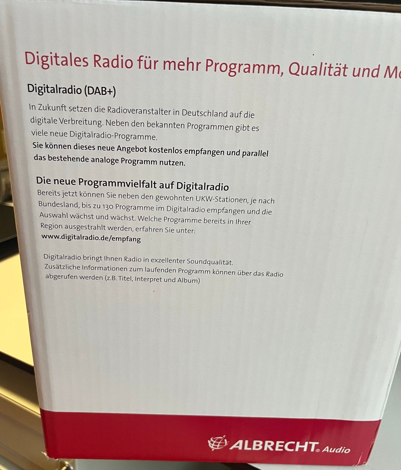 ALBRECHT AUDIO DR 790 CD DAB+/FM Radio met CD-speler, Ophalen of Verzenden, Zo goed als nieuw, Radio, Met cd-speler