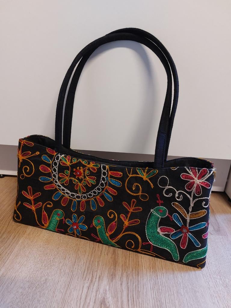 Handtas met bloemen motief, Ophalen of Verzenden, Handtas