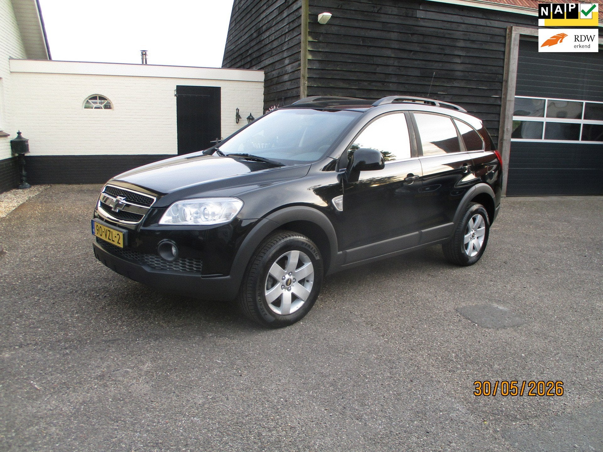 Chevrolet Captiva 2.0 VCDI Class 2E. EIG nette auto Prijs is, Auto's, 127 pk, Gebruikt, Zwart, Zwart
