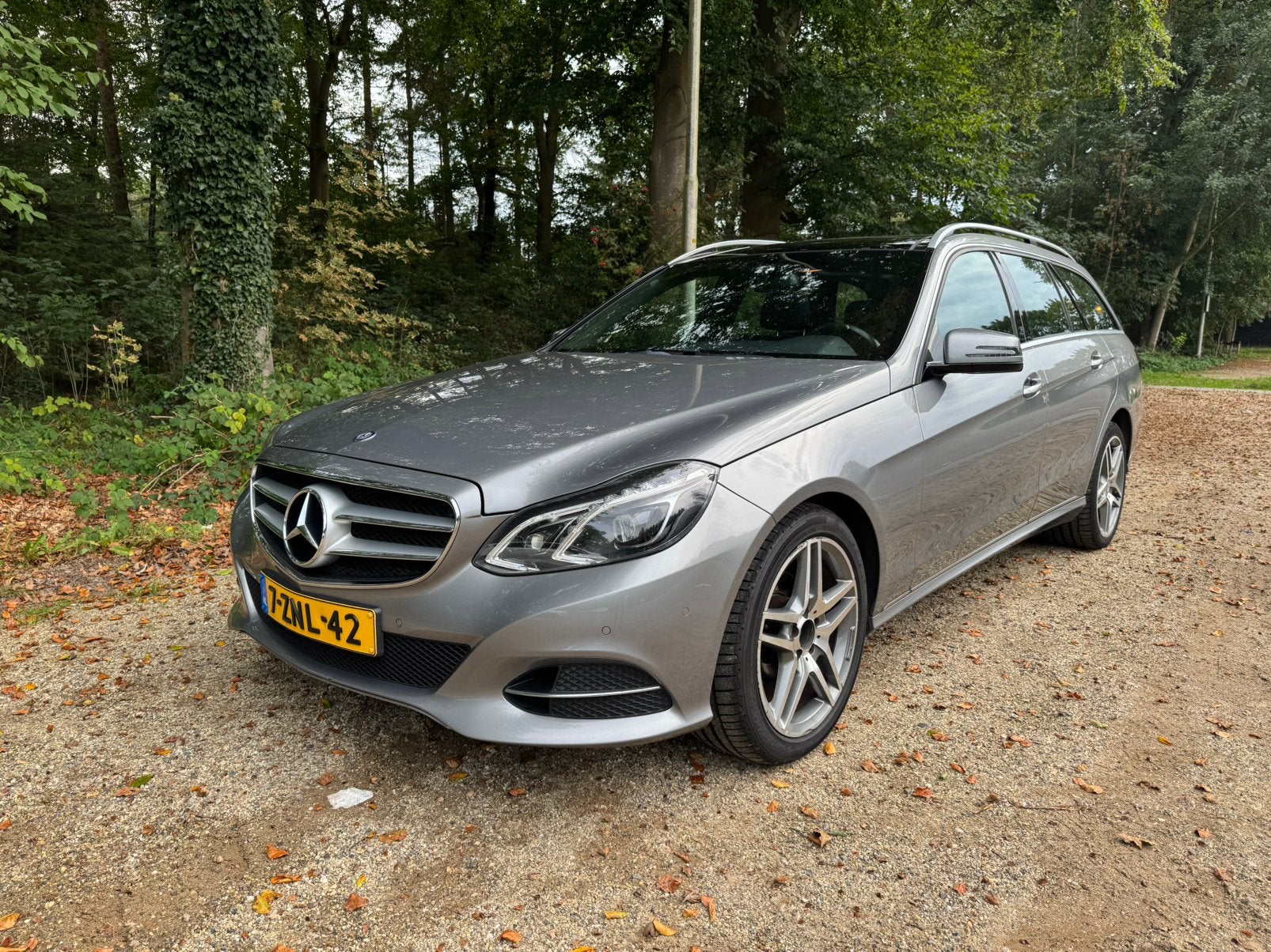 Mercedes-Benz E-Klasse 2.2 CDI E200 Estate AUT 2015 Grijs, Automaat, Leder en Stof, Origineel Nederlands, Stationwagon