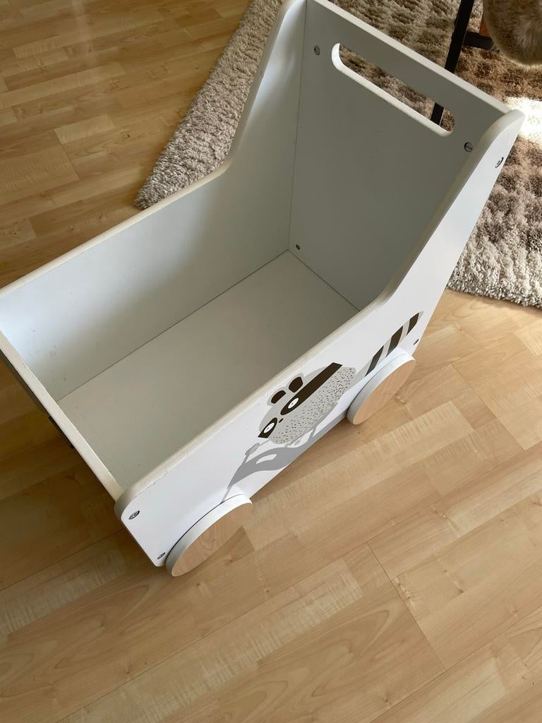 Houten speelgoedkist op wielen - 55x30x35 cm, Ophalen, Gebruikt