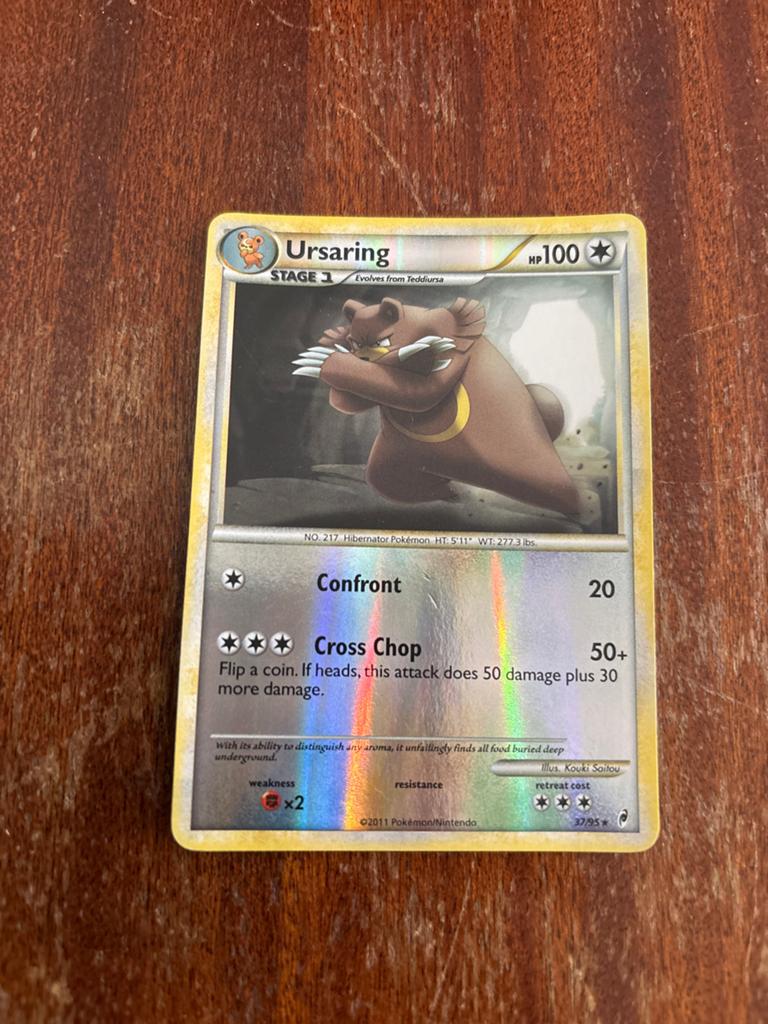 Pokémon Kaart Ursaring 37/95 (Foil), Ophalen of Verzenden, Zo goed als nieuw, Losse kaart, Foil