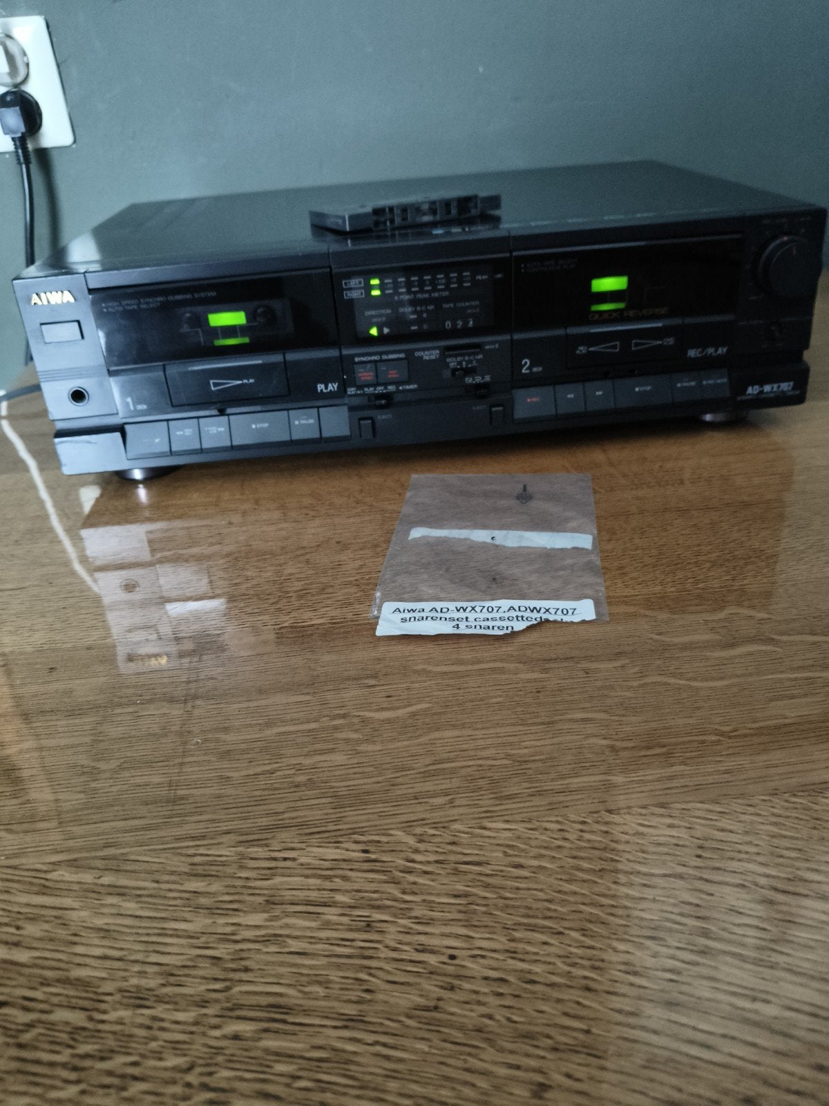 AIWA AD-WX707 Dubbel Cassettedeck - Vintage Hifi, Audio, Tv en Foto, Cassettedecks, Ophalen, Dubbel, Overige merken, Tiptoetsen