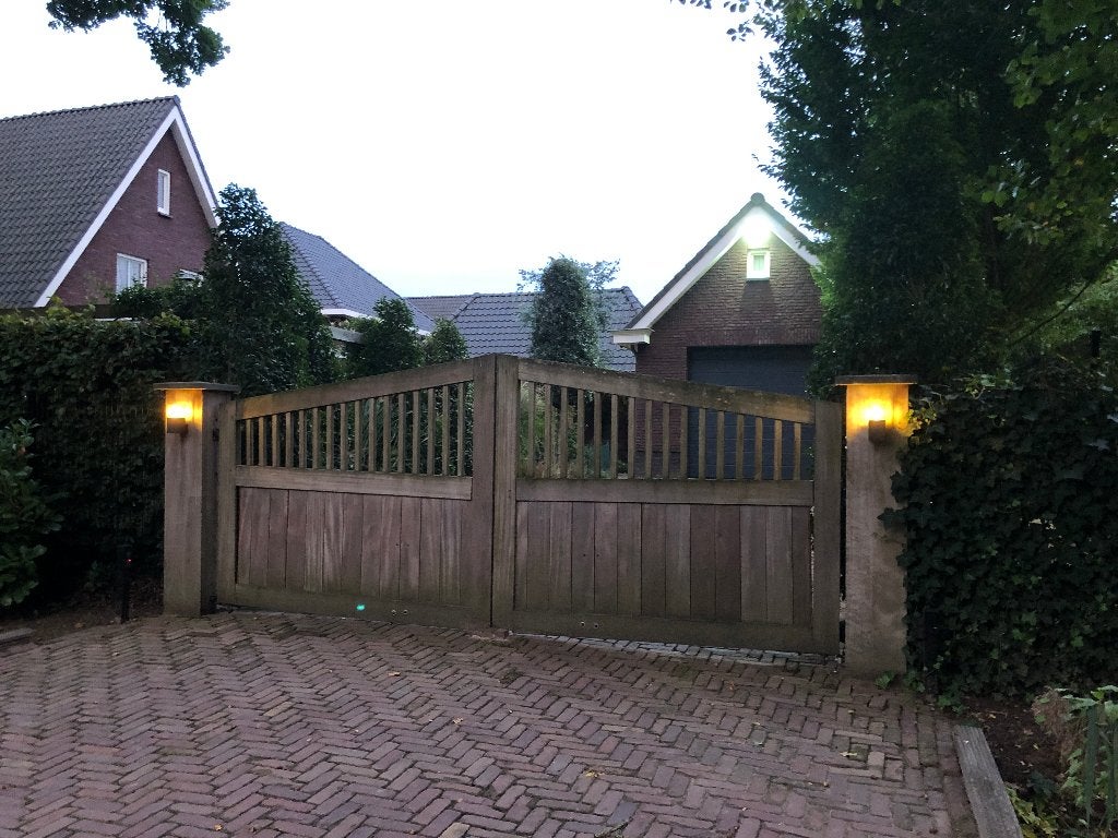 Houten poort, Ophalen, Gebruikt, 150 tot 200 cm, Hout
