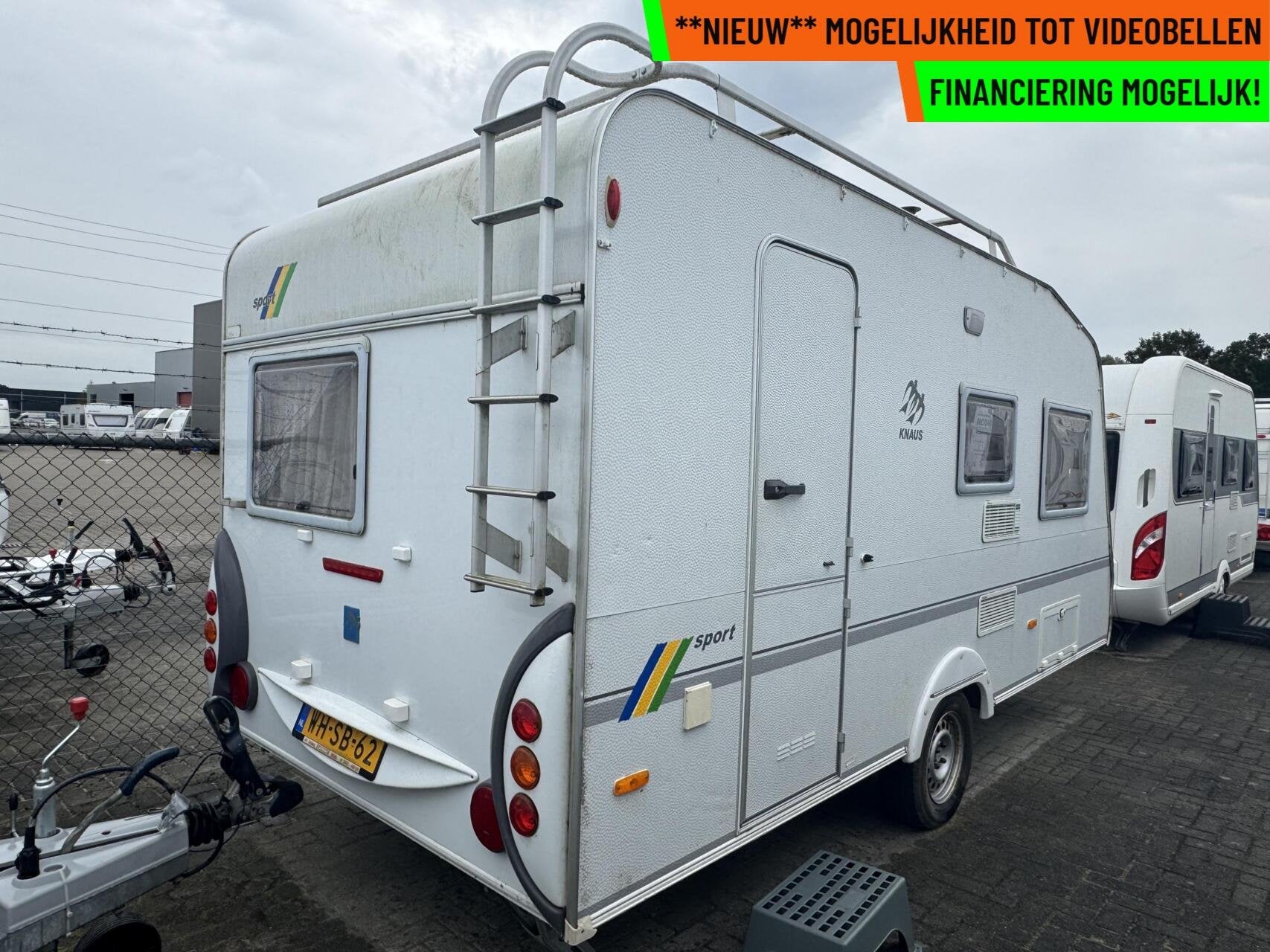 Knaus SPORT W04420, DWARSBED, TREINZIT, VOORTENT, Caravans en Kamperen, Serviceluik, Bedrijf, 750 - 1000 kg, 6 tot 7 meter