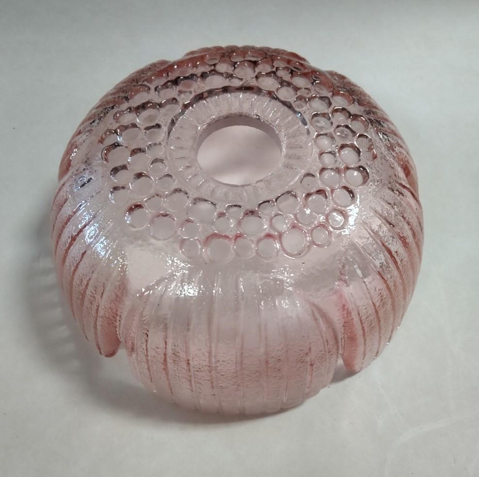theelichthouder rose glas, Antiek en Kunst, Antiek | Glas en Kristal, Ophalen of Verzenden