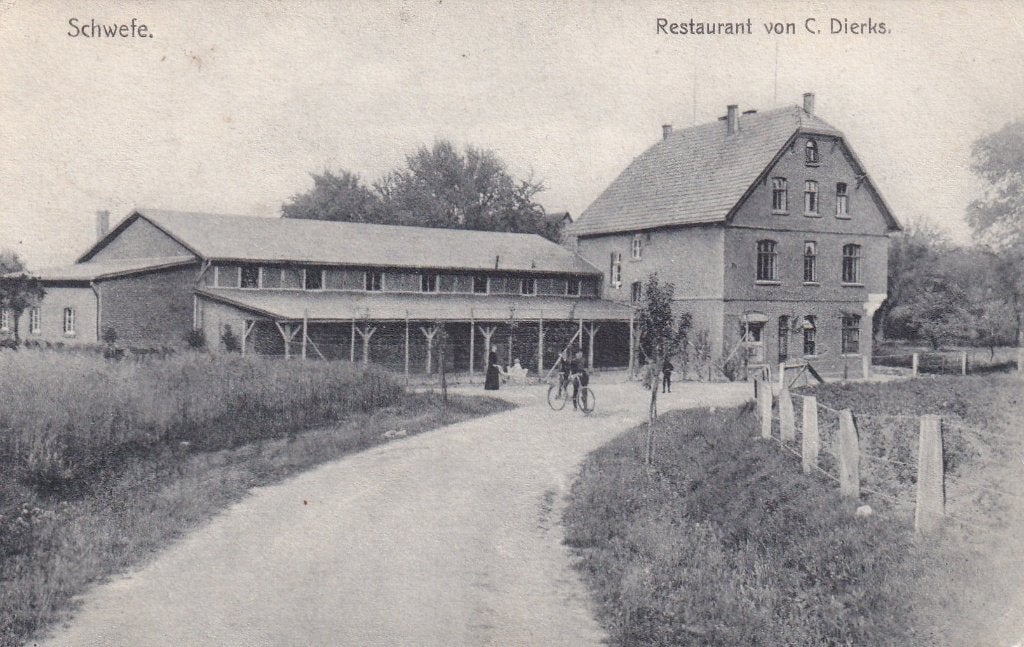 Oude ansichtkaart Restaurant von C. Dierks, Schwefe, Verzamelen, Ophalen of Verzenden, Voor 1920, Gelopen, Noord-Brabant