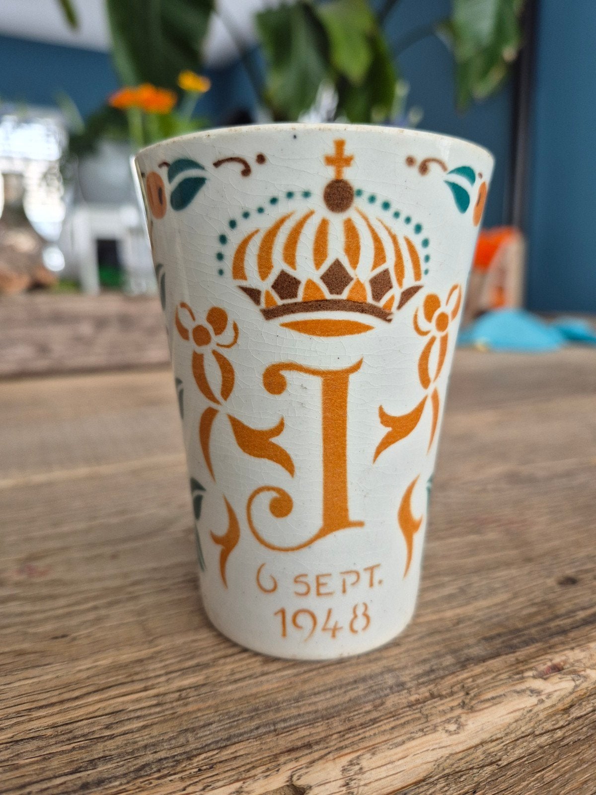 2 Bekers Juliana 6 September 1948, Ophalen of Verzenden