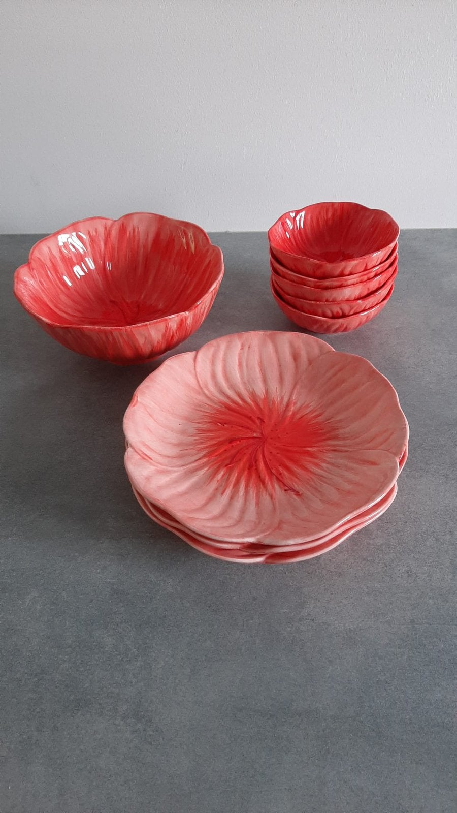 Albert Heijn flower servies bloem borden schaaltjes AH, Ophalen of Verzenden, Zo goed als nieuw, Bord(en), Overige stijlen