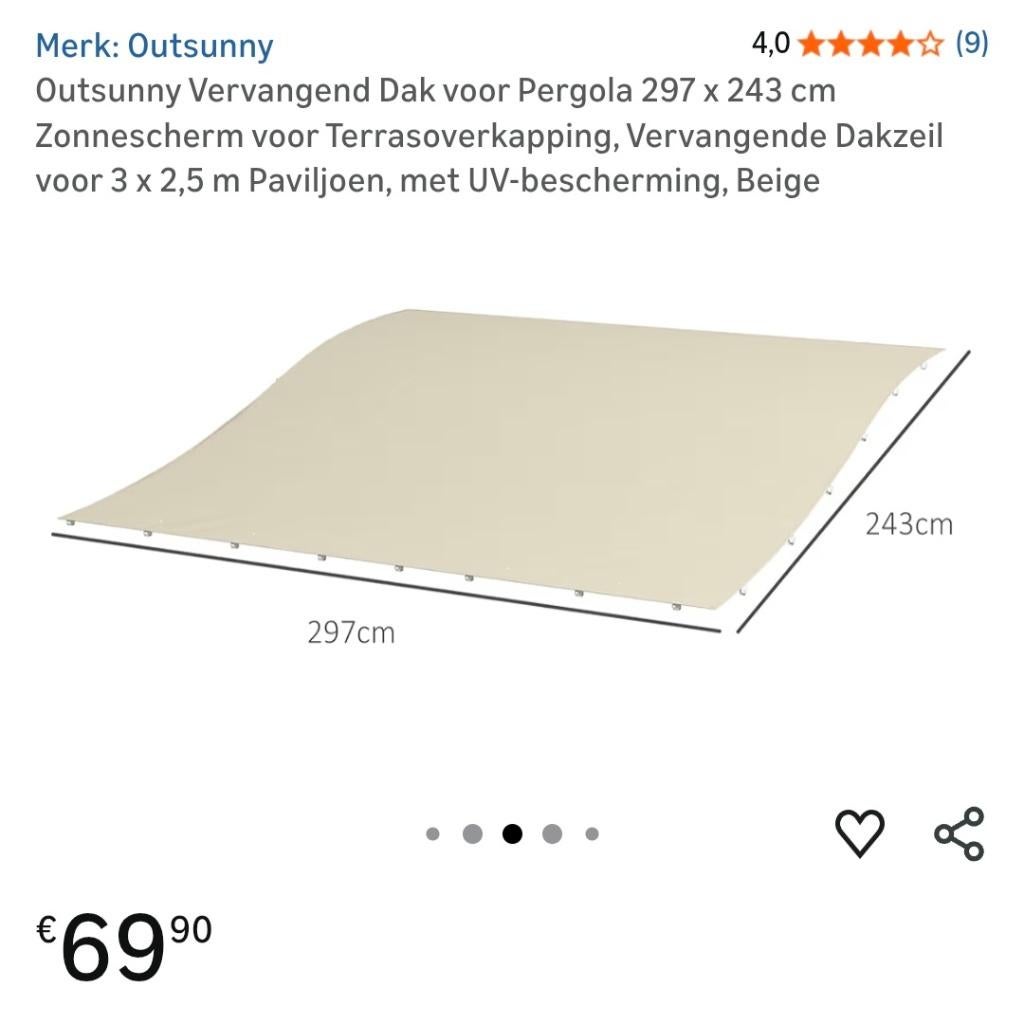 Paviljoen dak nieuw, Minder dan 4 meter, Nieuw, A, Paviljoen