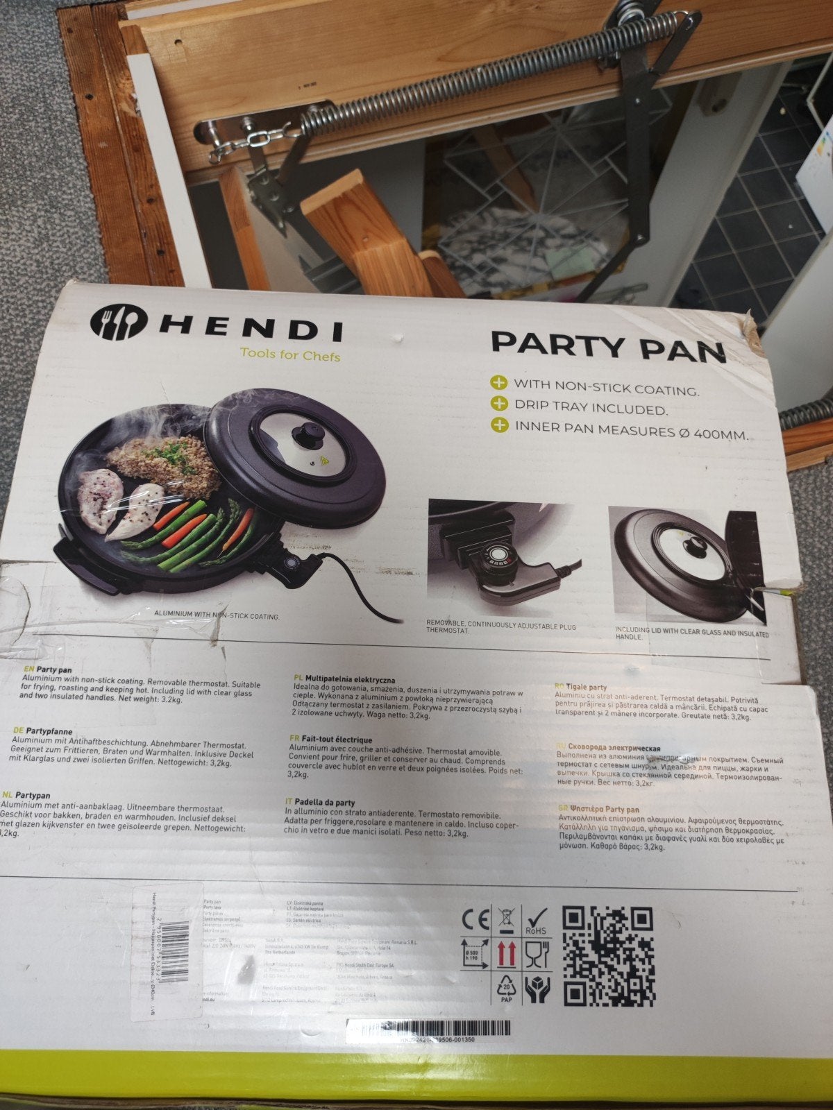 Hendi Party Pan - Anti-aanbaklaag, 400mm, 1400W, Ophalen of Verzenden