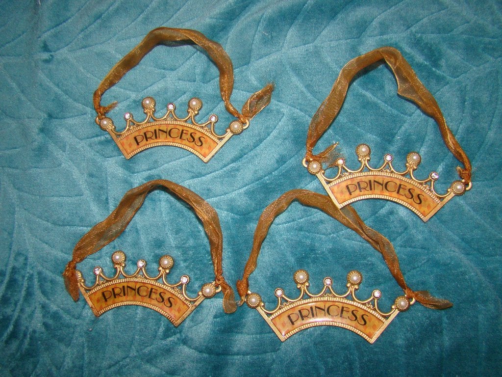 Princess kast hangers metaal  kroon ,kasthanger 4 stuks, Brocante, Nieuw, Ophalen of Verzenden, Goud