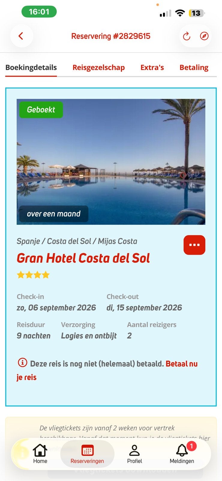 Vakantie la cala da mijas spanje, Twee personen