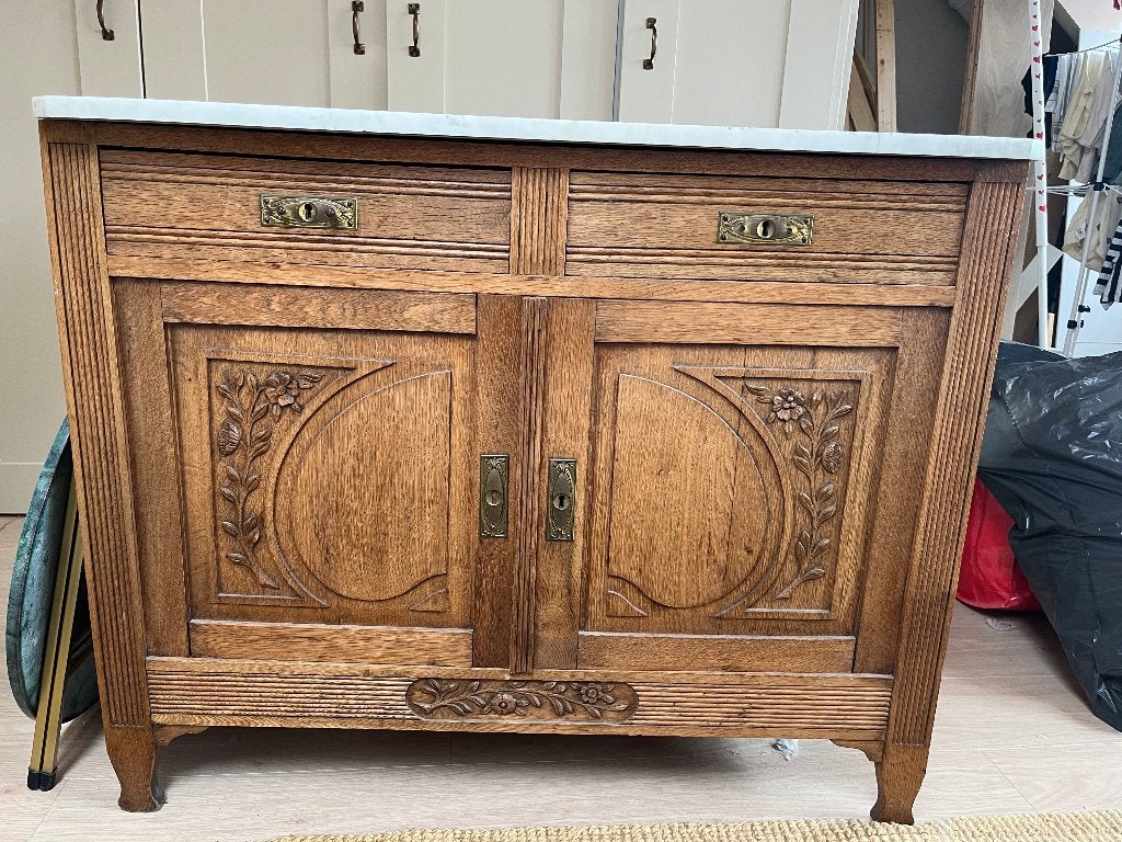 Antiek dressoir/kast, Huis en Inrichting, Kasten | Dressoirs, Ophalen, Gebruikt, Klassiek, 25 tot 50 cm