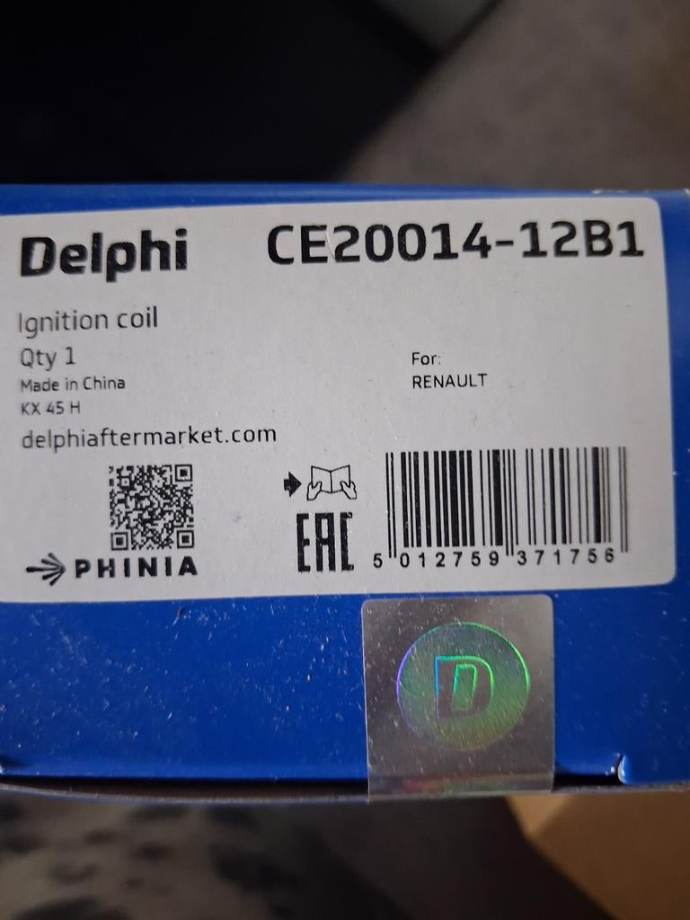 Delphi Bobine Ontsteking CE20014-12B1 voor Renault, Ophalen of Verzenden