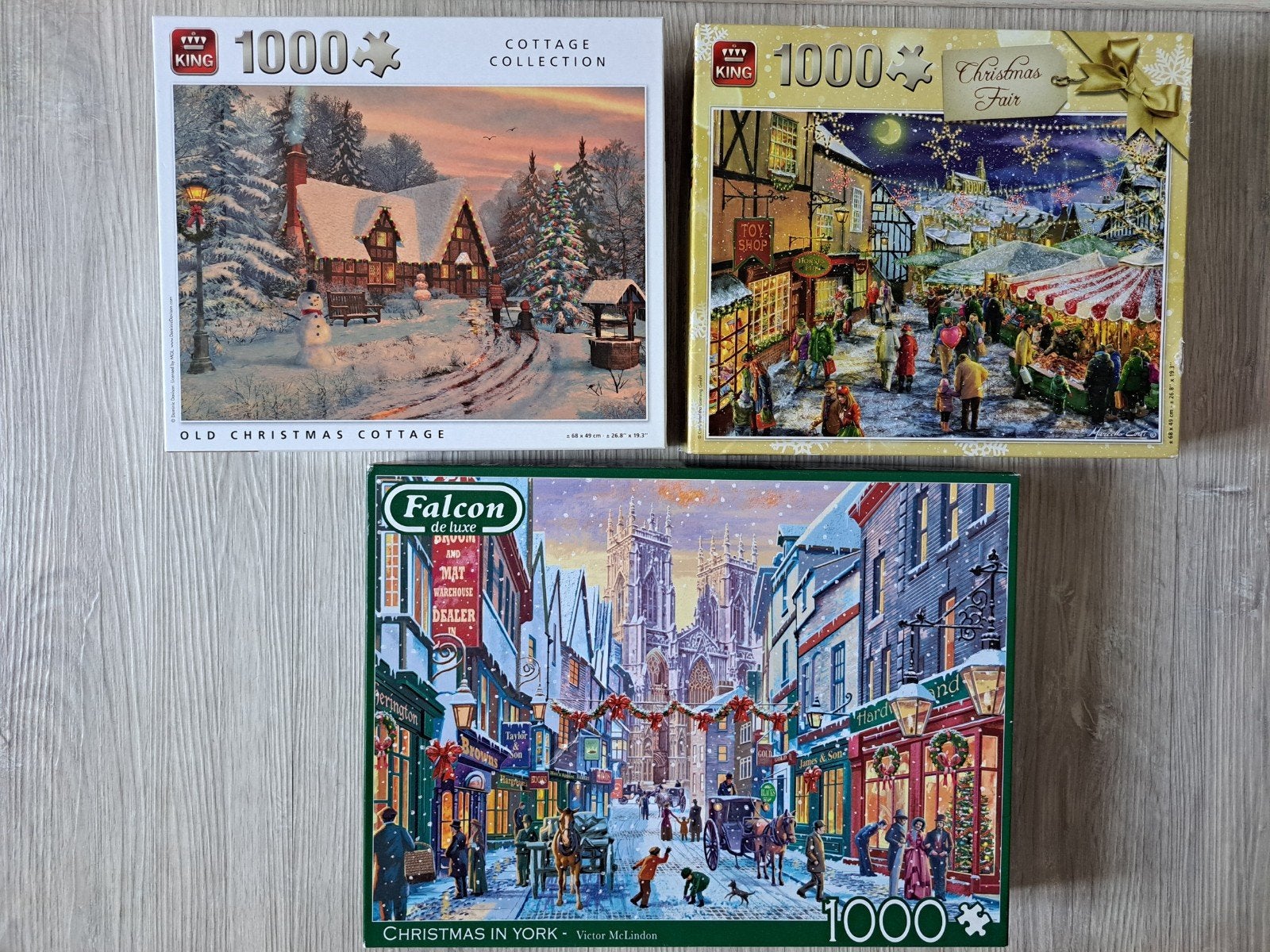 Kerst legpuzzels 1000 stukjes, Ophalen of Verzenden, 500 t/m 1500 stukjes, Zo goed als nieuw, Legpuzzel