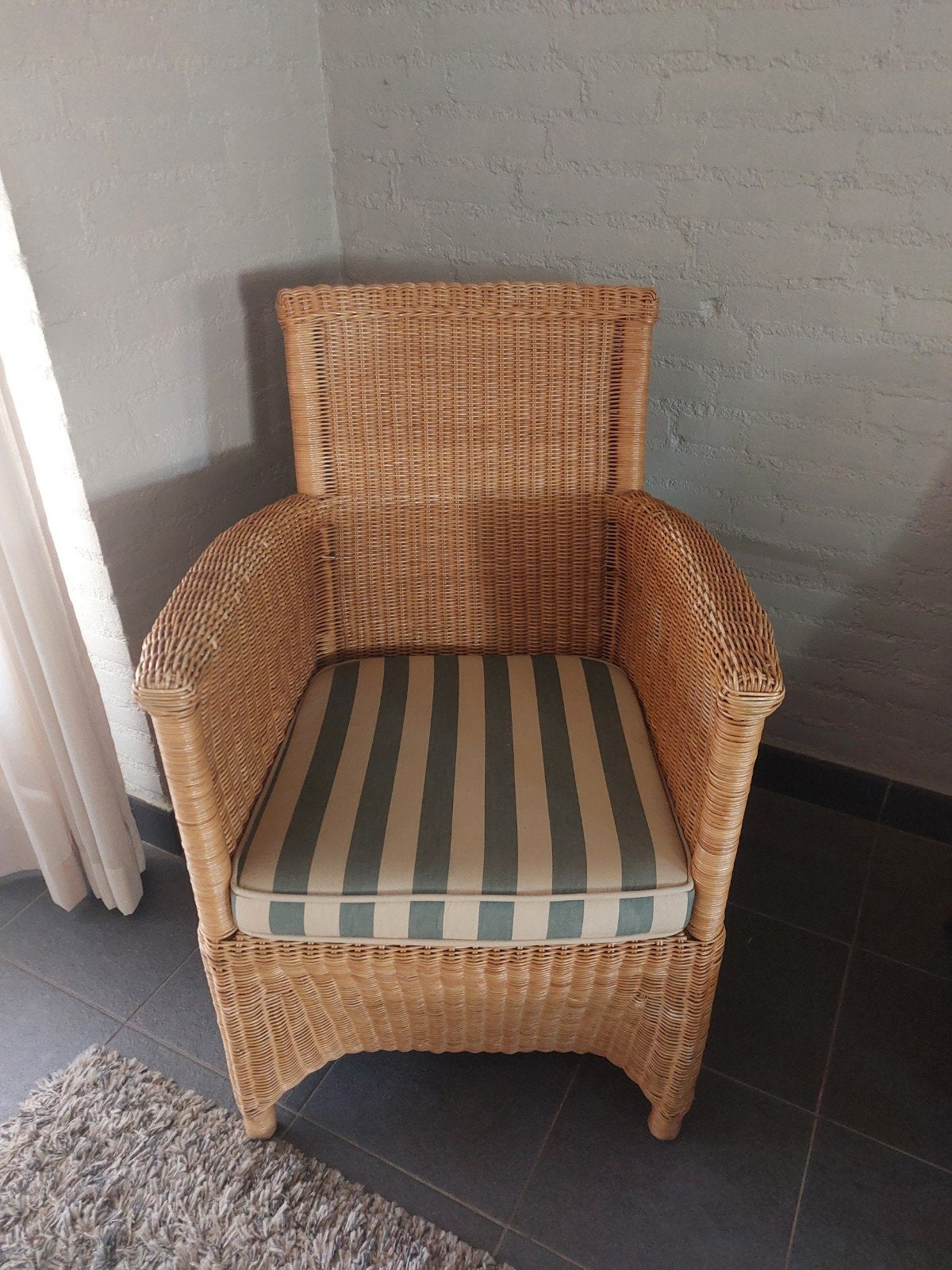 rieten/rotan fauteuil, Ophalen, 75 tot 100 cm, 50 tot 75 cm