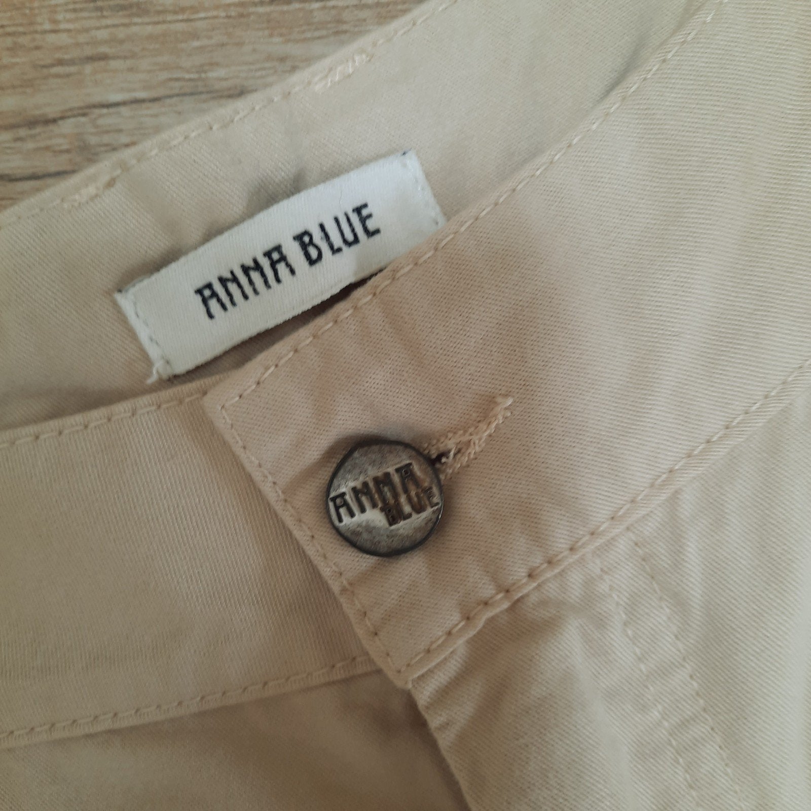 Anna Blue katoenen flared broek, maat XL, NIeuw, Kleding | Dames, Kort, Beige, Anna Blue, Maat 46/48 (XL) of groter