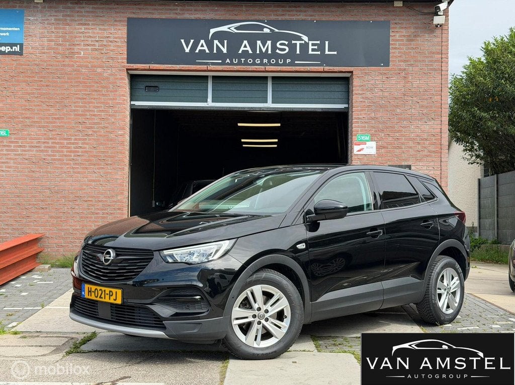 Opel Grandland X 1.2 Turbo Edition, Auto's, Gebruikt, 1199 cc, Zwart, Origineel Nederlands