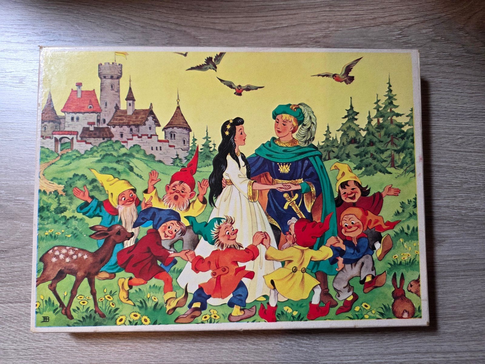 Retro vintage houten puzzel SNEEUWWITJE, Ophalen of Verzenden, Overige typen