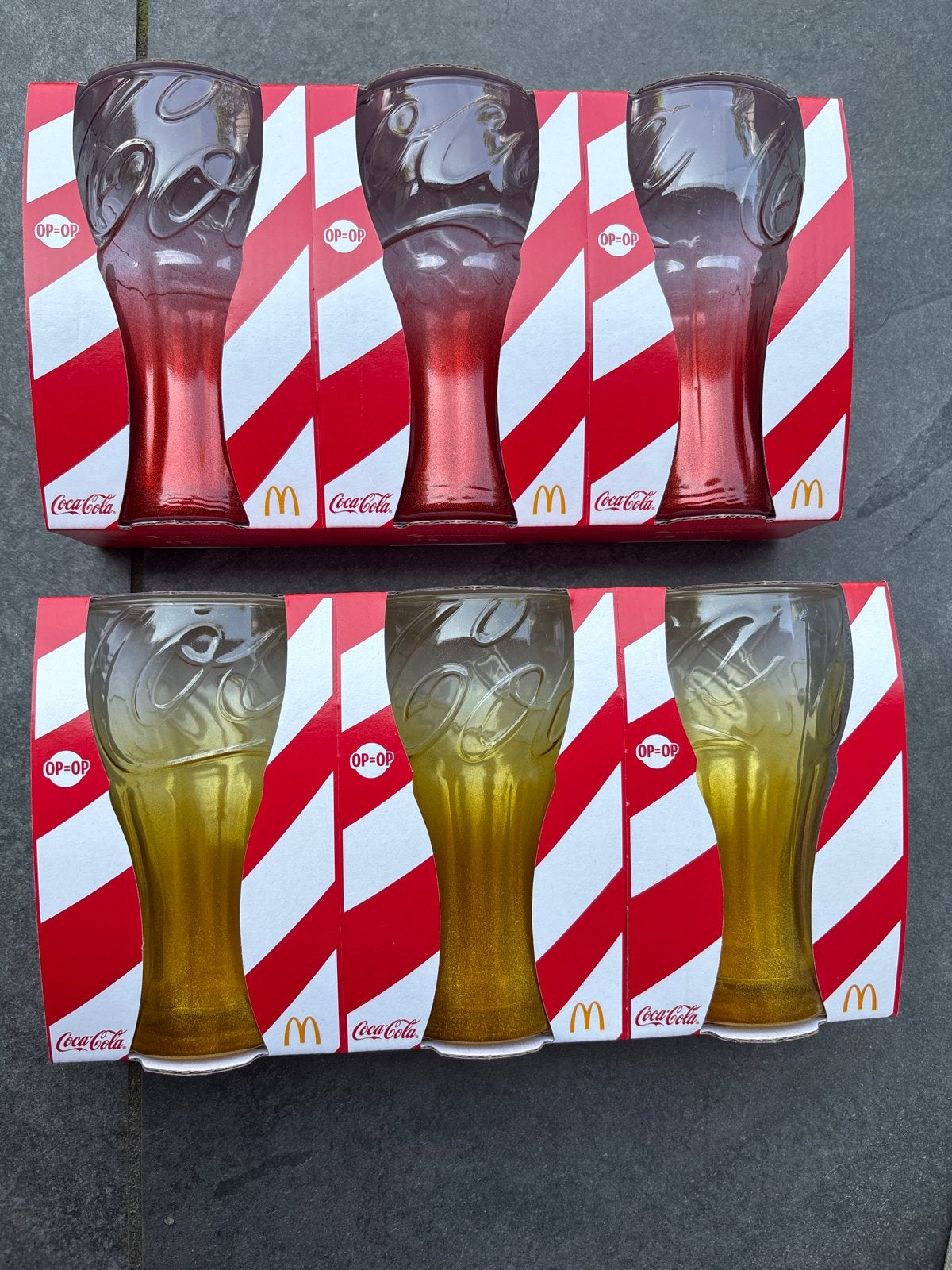 Set van 6 McDonald's Coca-Cola Glazen (Nieuw), Huis en Inrichting, Ophalen, Meerkleurig, Nieuw, Modern