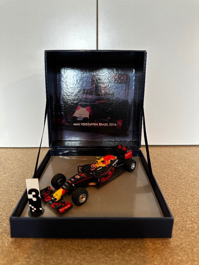 Spark - Max Verstappen 3e plaats GP Brazilië 2016, Ophalen of Verzenden, Zo goed als nieuw, Auto, Overige merken