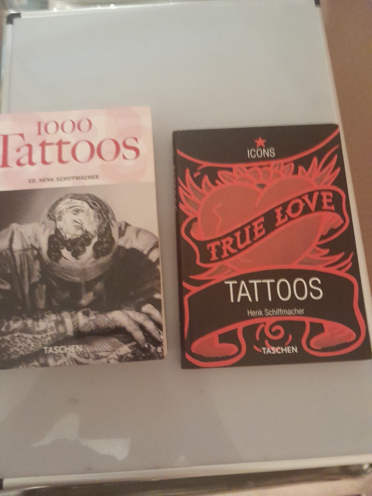 te koop tattoo boek henk schiffmacher, Ophalen, Gebruikt, Overige typen