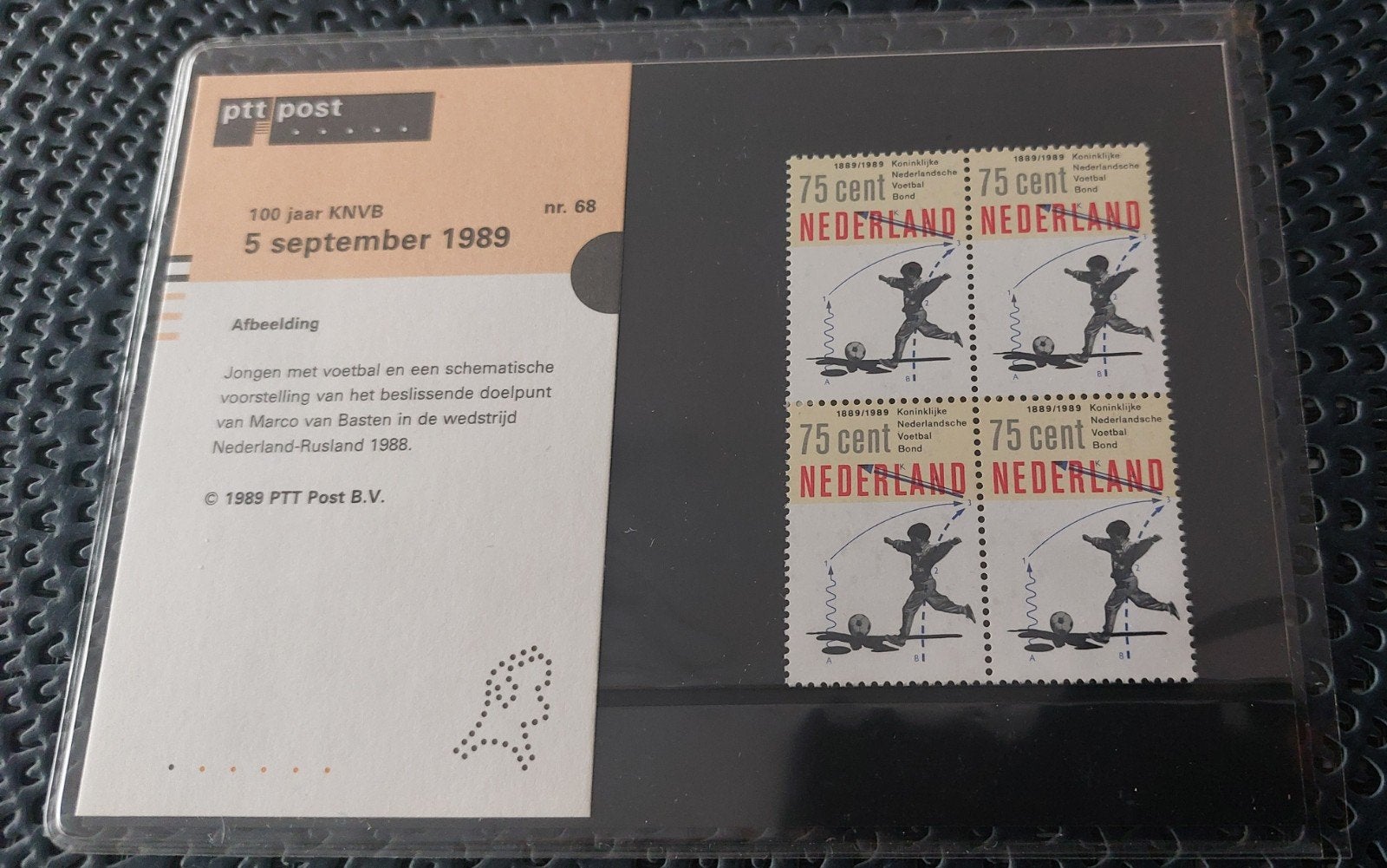Postzegels 100 jaar KNVB - Marco van Basten doelpunt, Ophalen of Verzenden, Na 1940, Postfris