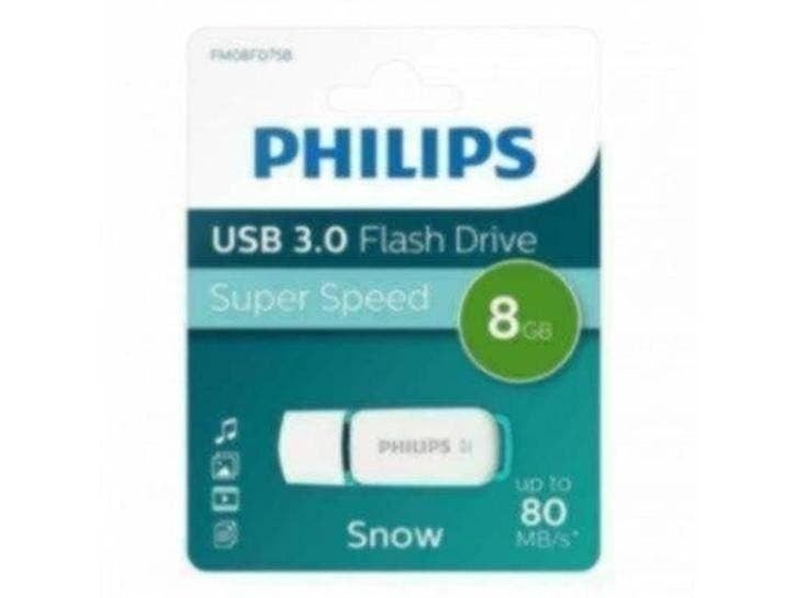 Philips USB-Stick 8GB 3.0 USB Drive Snow - Groen, Computers en Software, Philips, 8 GB, Ophalen of Verzenden, Eiberstraat 9 te Dokkum