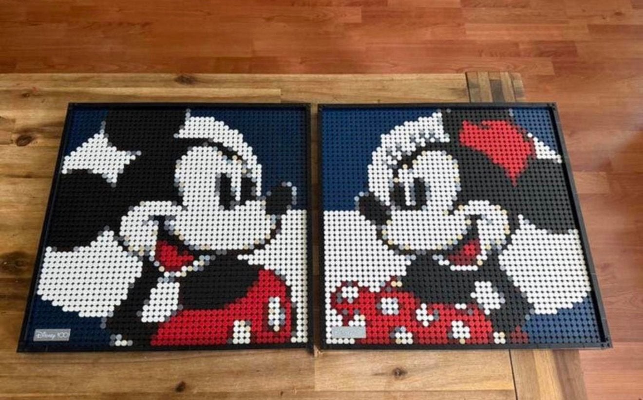 2 x Lego 31202 - Mickey / Minnie | LEGO ART, Lego, Ophalen of Verzenden, Zo goed als nieuw, Compleet