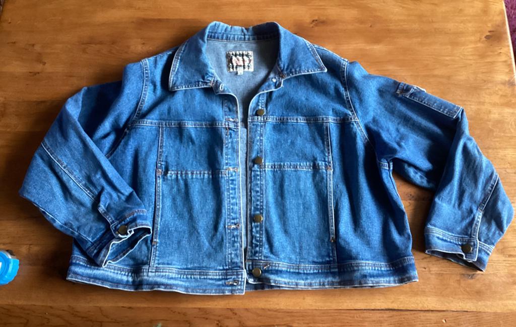 Jeans jasje maat M, spijkerjasje, Ophalen of Verzenden, Zo goed als nieuw, Blauw
