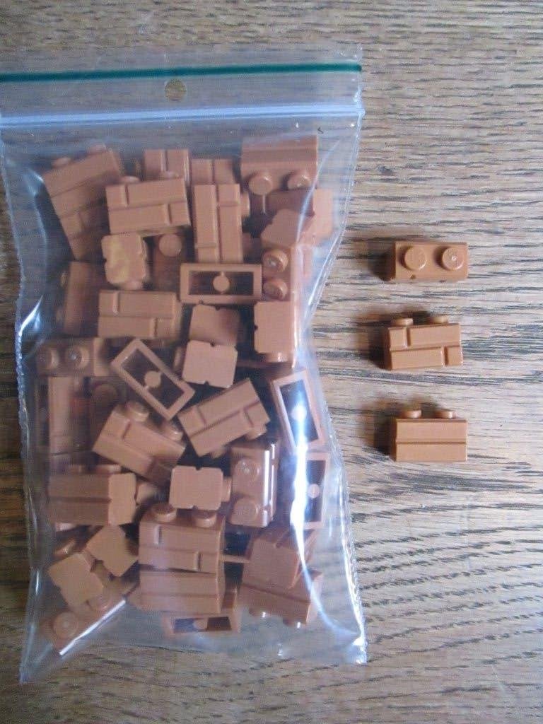 LEGO Masonry Brick/brick baksteen-motief p50st Medium Nougat, Kinderen en Baby's, Ophalen, Nieuw, Losse stenen, Lego