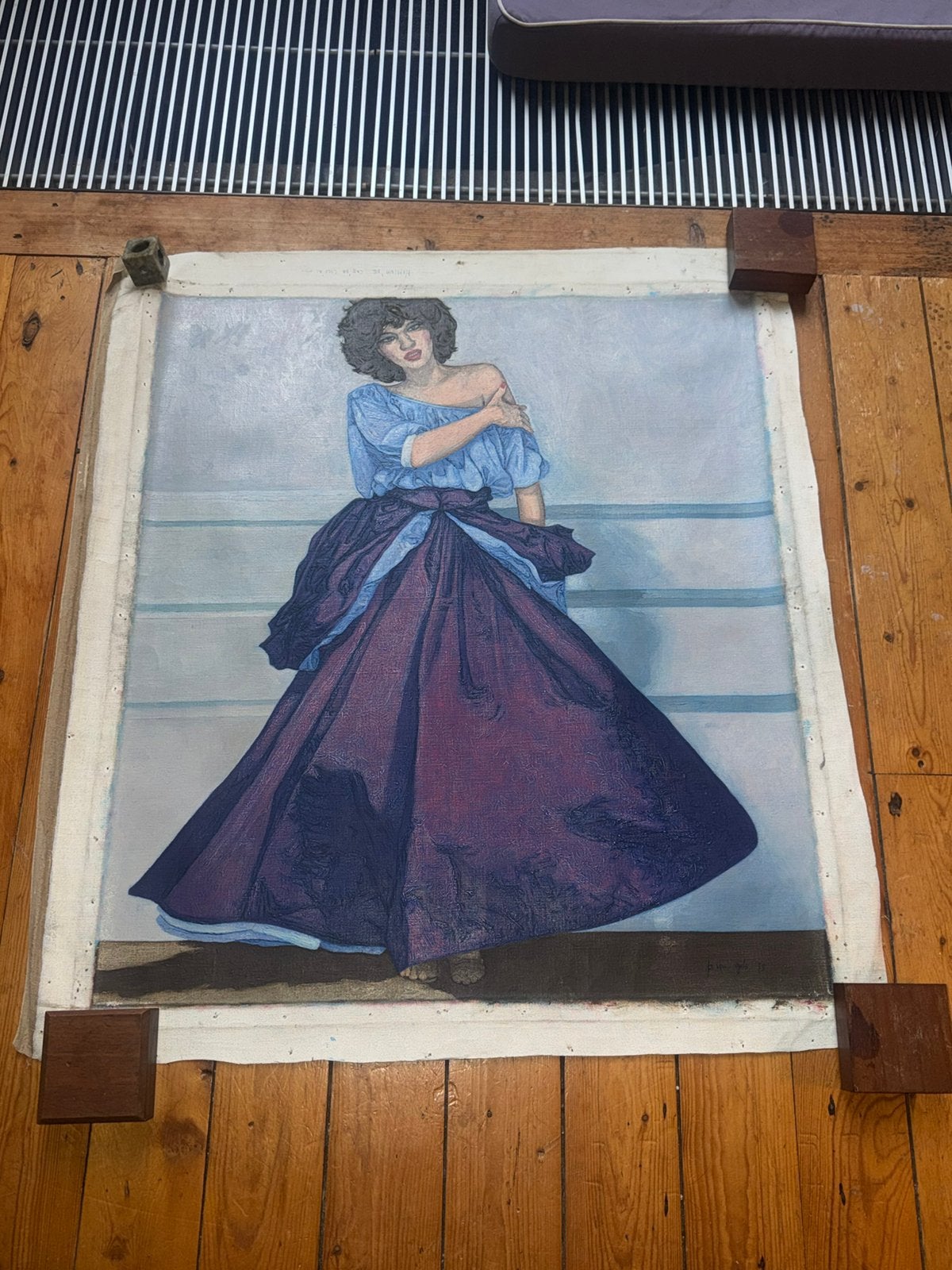 Groot gesigneerd schilderij doek ( geen lijst ), Ophalen of Verzenden