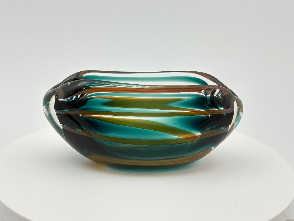 Meydam Serica Slingervaas Oranje Groen 1953, Ophalen of Verzenden