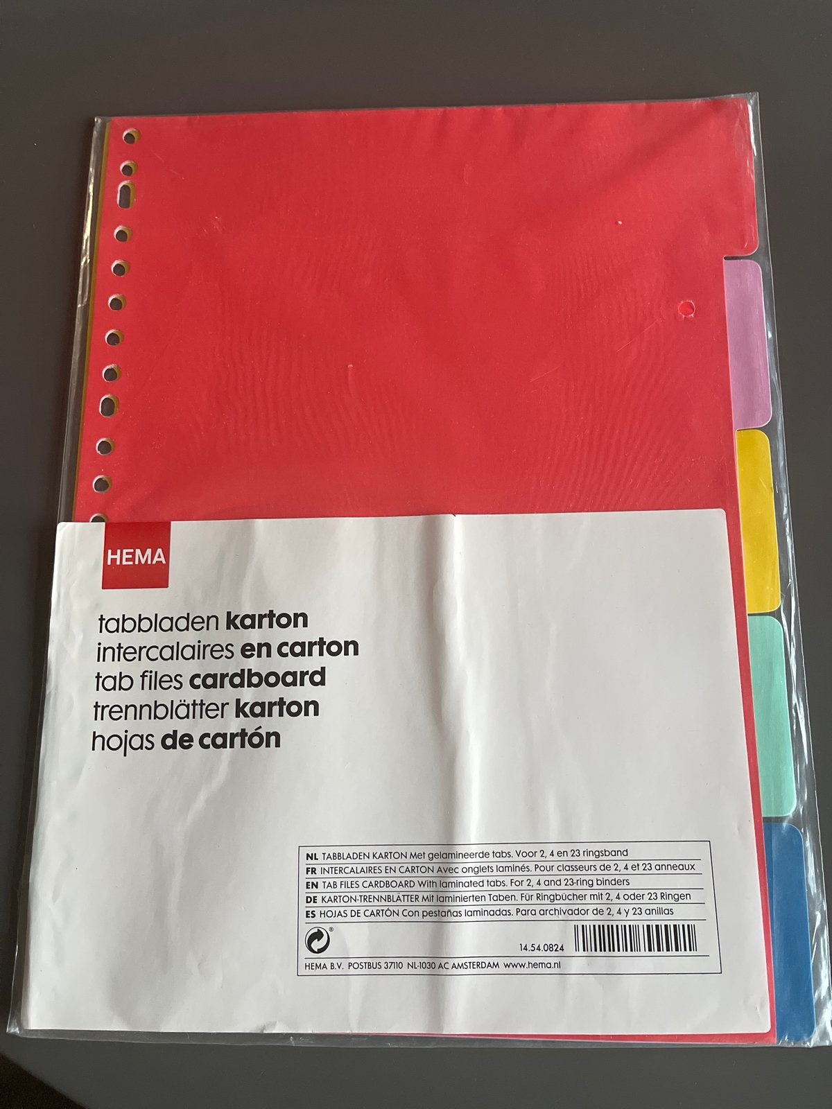 Gratis kartonnen tabbladen, Ophalen, Nieuw