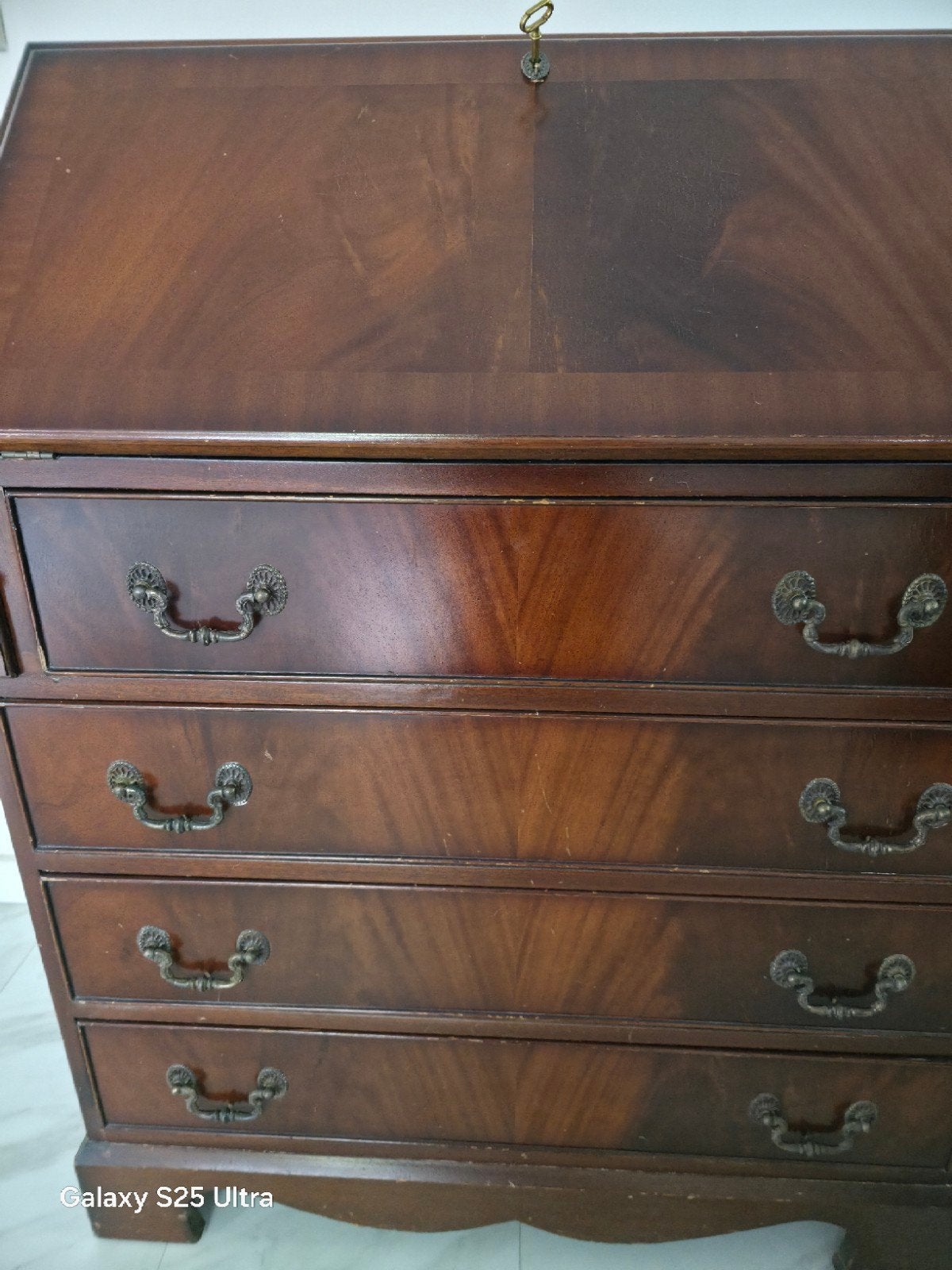 Antiek secretaire bureau met lades - H98xB44xL77cm, Antiek en Kunst, Ophalen