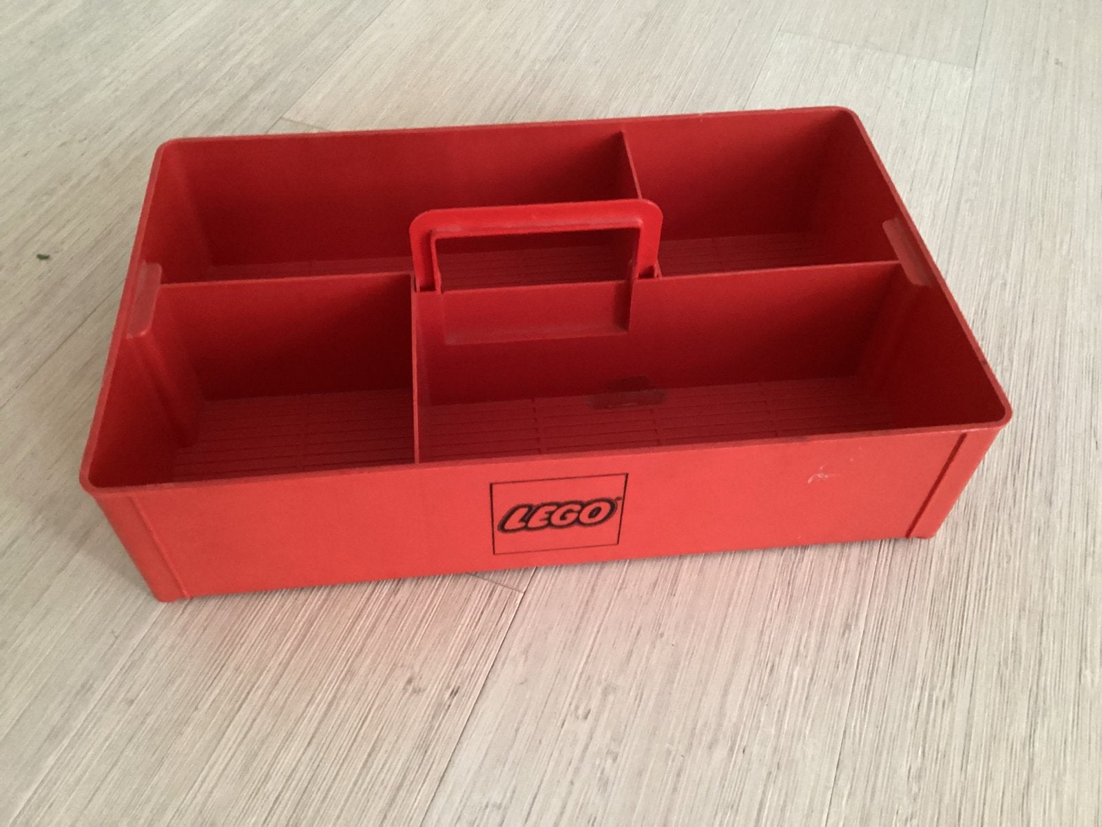 Vintage LEGO sorteerbak - Rood, met handvat, Ophalen of Verzenden, Gebruikt