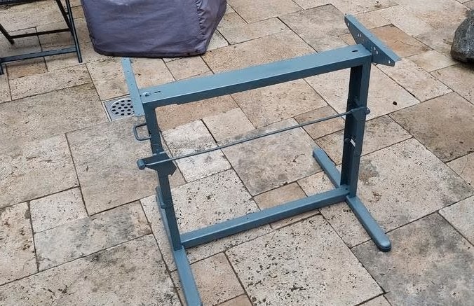Camper tafel  klap poot tafelpoot hef frame blad dinette div, Verzenden, Gebruikt