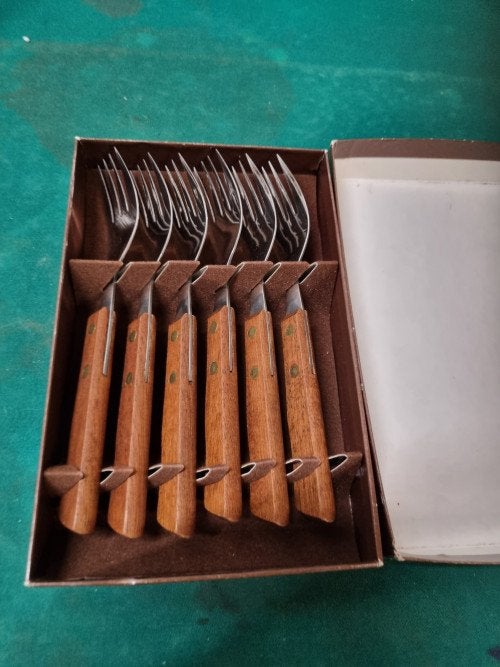 vorken met houten handgreep vintage nieuw, Ophalen of Verzenden, 'T Olde Gre-j, Info@toldegrej.nl, Endepoelstraat 20f Didam